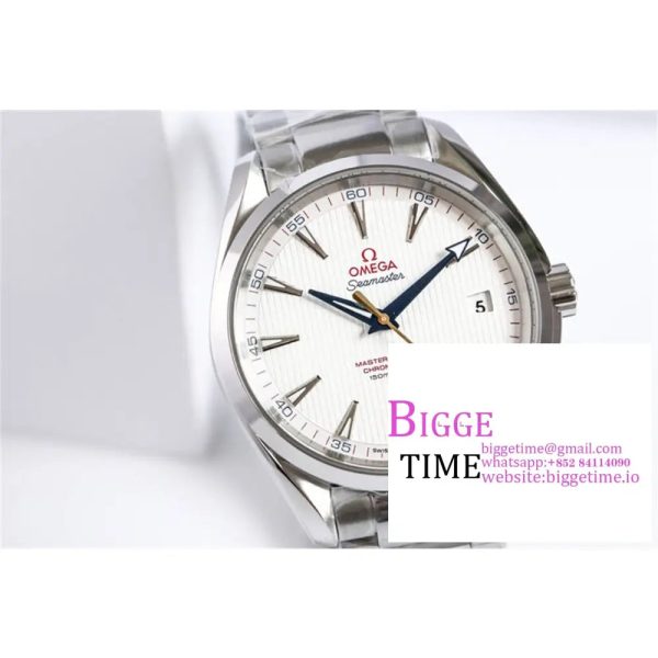 Aqua Terra 150M Master Chronometers VSF 1:1 Best Edition White Dial Orange Hand on SS Bracelet A8900 - Image 2