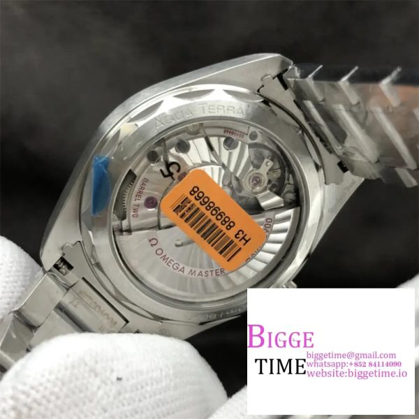 Aqua Terra 150M Master Chronometers VSF 1:1 Best Edition White Dial Orange Hand on SS Bracelet A8900 - Image 9