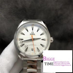 Aqua Terra 150M Master Chronometers VSF 1:1 Best Edition White Dial Orange Hand on SS Bracelet A8900