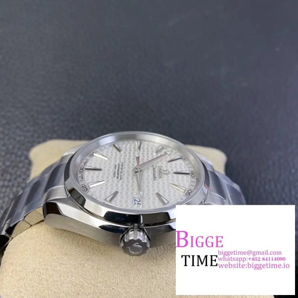 Aqua Terra 150M SS VSF 1:1 Best Edition White Wave Textured Dial on SS Bracelet A8500 - Image 4