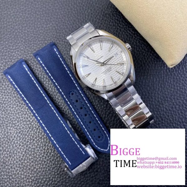 Aqua Terra 150M SS VSF 1:1 Best Edition White Wave Textured Dial on SS Bracelet A8500 - Image 6
