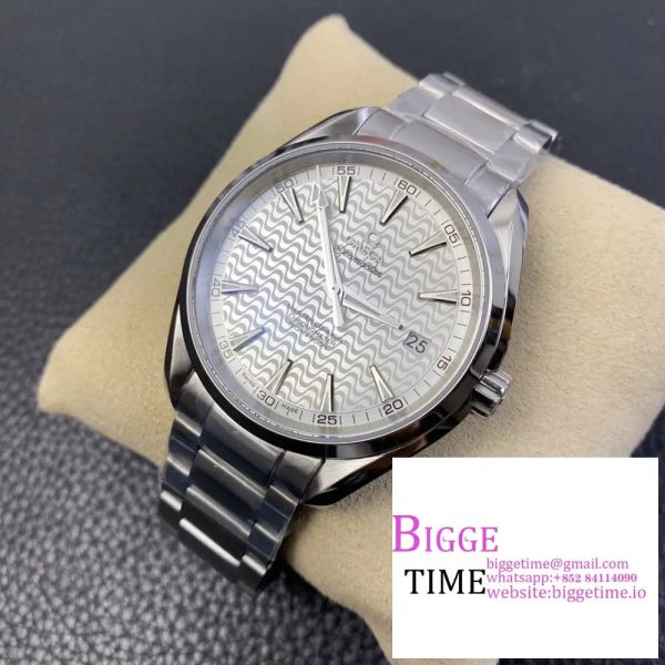 Aqua Terra 150M SS VSF 1:1 Best Edition White Wave Textured Dial on SS Bracelet A8500 - Image 2