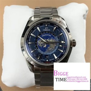 Aqua Terra Worldtimer VSF 1:1 Best Edition Blue Dial on SS Bracelet A8938