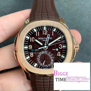 Aquanaut 5164 40mm RG Brown Dial Brown Rubber Strap GRF A324SC