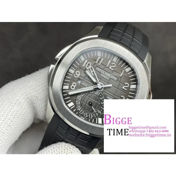 Aquanaut 5164A SS ZF 1:1 Best Edition Black Dial on Black Rubber Strap A324 - Image 4