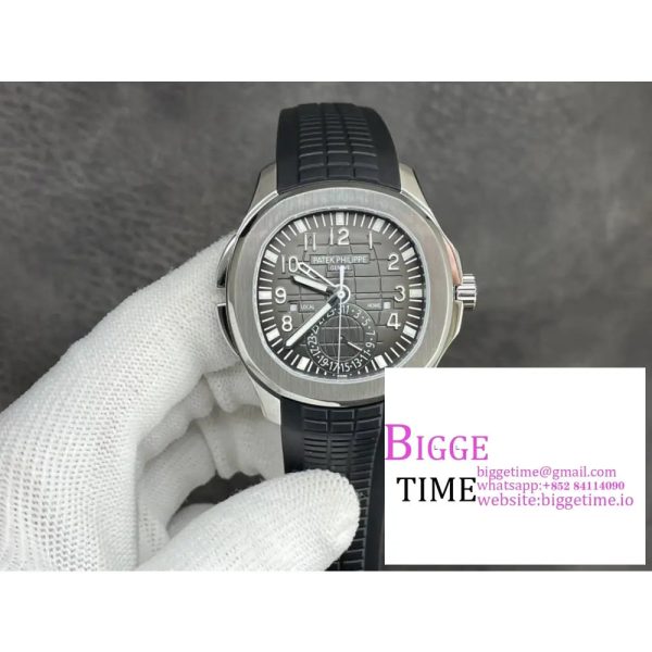 Aquanaut 5164A SS ZF 1:1 Best Edition Black Dial on Black Rubber Strap A324 - Image 2