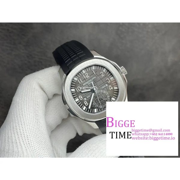Aquanaut 5164A SS ZF 1:1 Best Edition Black Dial on Black Rubber Strap A324 - Image 5