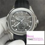 Aquanaut 5164A SS ZF 1:1 Best Edition Black Dial on Black Rubber Strap A324