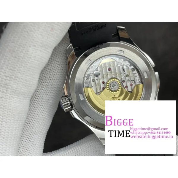 Aquanaut 5164A SS ZF 1:1 Best Edition Black Dial on Black Rubber Strap A324 - Image 9