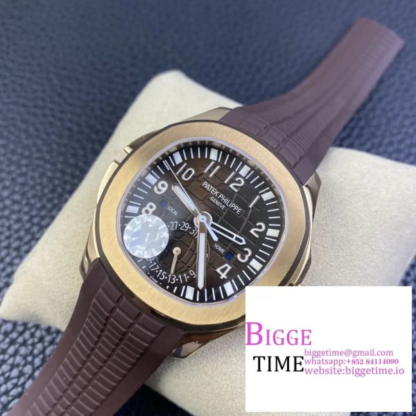 Aquanaut 5164R RG ZF 1:1 Best Edition Brown Dial on Brown Rubber Strap A324 - Image 2