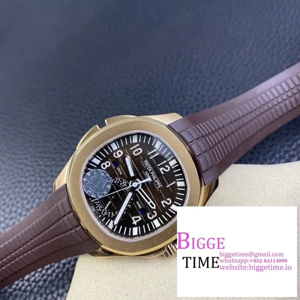 Aquanaut 5164R RG ZF 1:1 Best Edition Brown Dial on Brown Rubber Strap A324 - Image 3