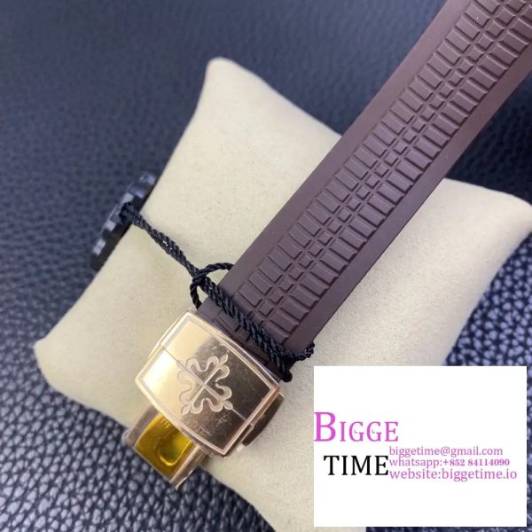 Aquanaut 5164R RG ZF 1:1 Best Edition Brown Dial on Brown Rubber Strap A324 - Image 9