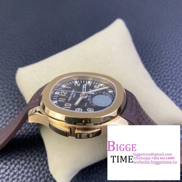 Aquanaut 5164R RG ZF 1:1 Best Edition Brown Dial on Brown Rubber Strap A324 - Image 6