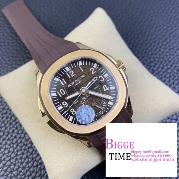 Aquanaut 5164R RG ZF 1:1 Best Edition Brown Dial on Brown Rubber Strap A324 - Image 4
