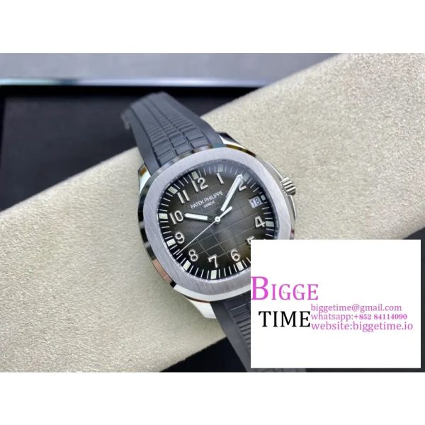 Aquanaut 5167 40mm SS 3KF 1:1 Best Edition Gray Dial on Black Rubber Strap A330 Super Clone V3 - Image 3