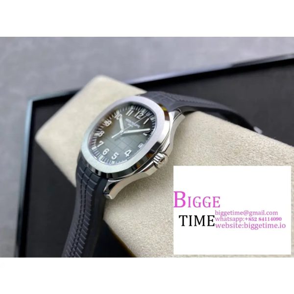 Aquanaut 5167 40mm SS 3KF 1:1 Best Edition Gray Dial on Black Rubber Strap A330 Super Clone V3 - Image 6