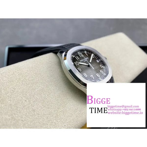 Aquanaut 5167 40mm SS 3KF 1:1 Best Edition Gray Dial on Black Rubber Strap A330 Super Clone V3 - Image 4