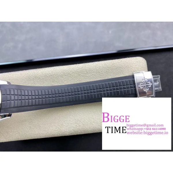 Aquanaut 5167 40mm SS 3KF 1:1 Best Edition Gray Dial on Black Rubber Strap A330 Super Clone V3 - Image 7