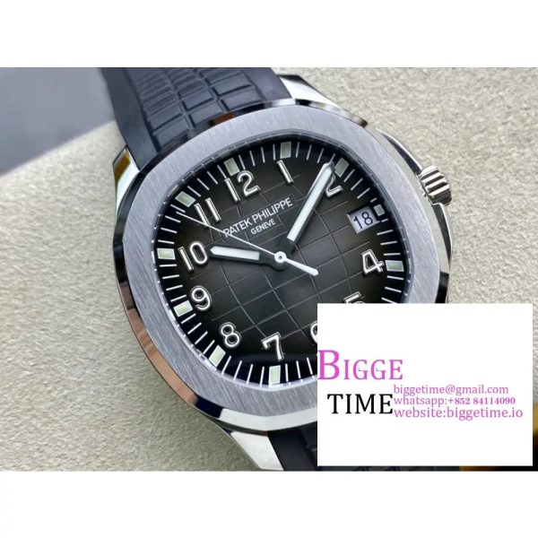 Aquanaut 5167 40mm SS 3KF 1:1 Best Edition Gray Dial on Black Rubber Strap A330 Super Clone V3 - Image 5