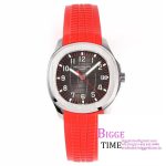Aquanaut 5167A-012 SS ZF 1:1 Best Edition Black Dial on Red Rubber Strap 330CS V2
