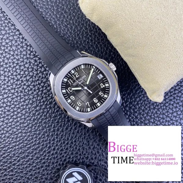 Aquanaut 5167A SS ZF 1:1 Best Edition Black Dial on Black Rubber Strap 330CS V2 - Image 3