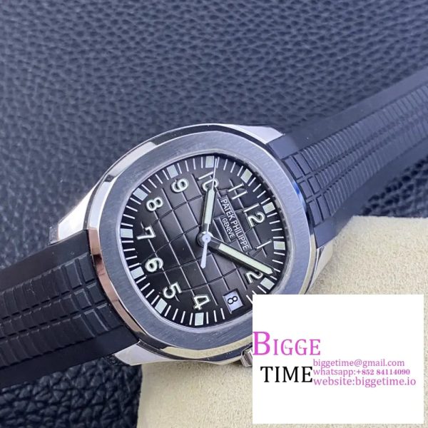 Aquanaut 5167A SS ZF 1:1 Best Edition Black Dial on Black Rubber Strap 330CS V2 - Image 6