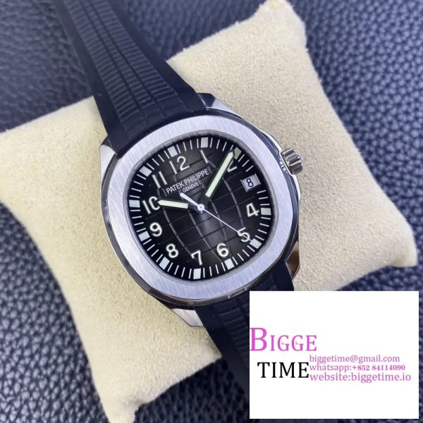 Aquanaut 5167A SS ZF 1:1 Best Edition Black Dial on Black Rubber Strap 330CS V2 - Image 2
