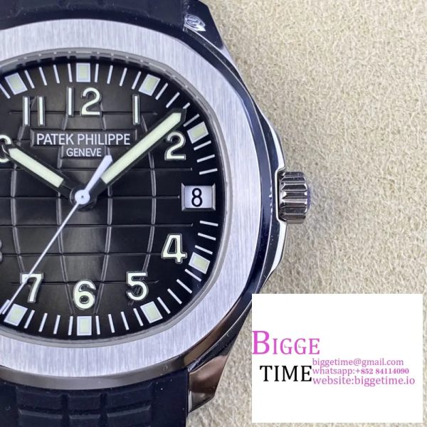 Aquanaut 5167A SS ZF 1:1 Best Edition Black Dial on Black Rubber Strap 330CS V2 - Image 4