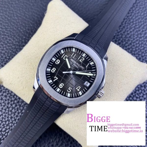 Aquanaut 5167A SS ZF 1:1 Best Edition Black Dial on Black Rubber Strap 330CS V2 - Image 5
