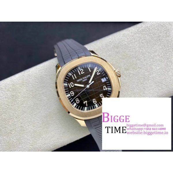 Aquanaut 5167R RG 3KF Best Edition Brown Dial on Brown Rubber Strap A324 Super Clone - Image 6