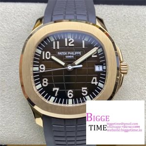 Aquanaut 5167R RG 3KF Best Edition Brown Dial on Brown Rubber Strap A324 Super Clone