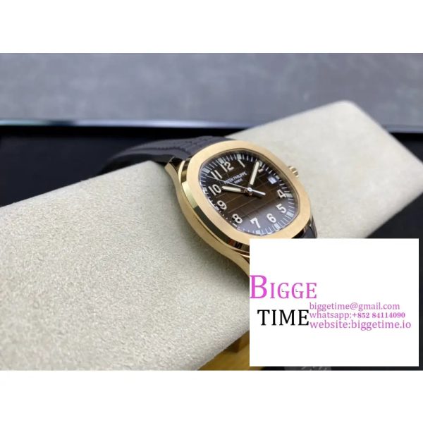 Aquanaut 5167R RG 3KF Best Edition Brown Dial on Brown Rubber Strap A324 Super Clone - Image 3