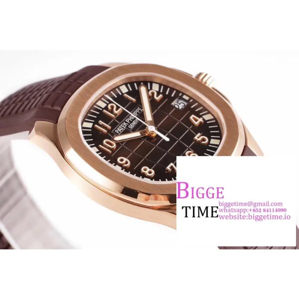 Aquanaut 5167R RG ZF 1:1 Best Edition Brown Dial on Brown Rubber Strap 324CS - Image 2