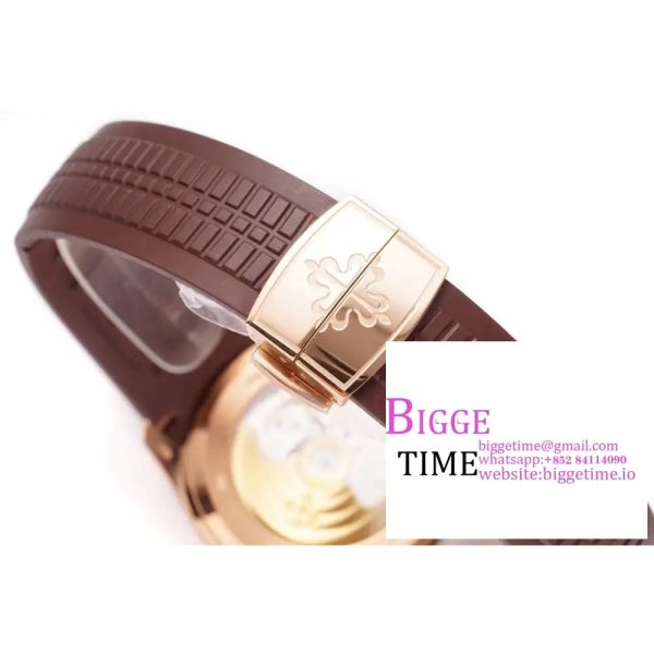 Aquanaut 5167R RG ZF 1:1 Best Edition Brown Dial on Brown Rubber Strap 324CS - Image 8
