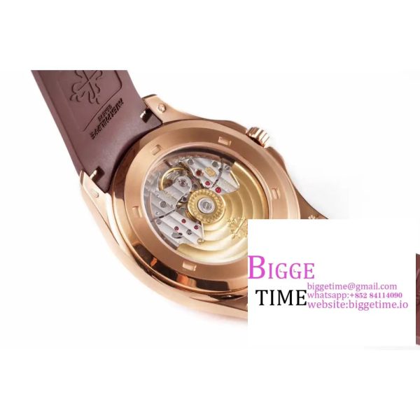 Aquanaut 5167R RG ZF 1:1 Best Edition Brown Dial on Brown Rubber Strap 324CS - Image 9