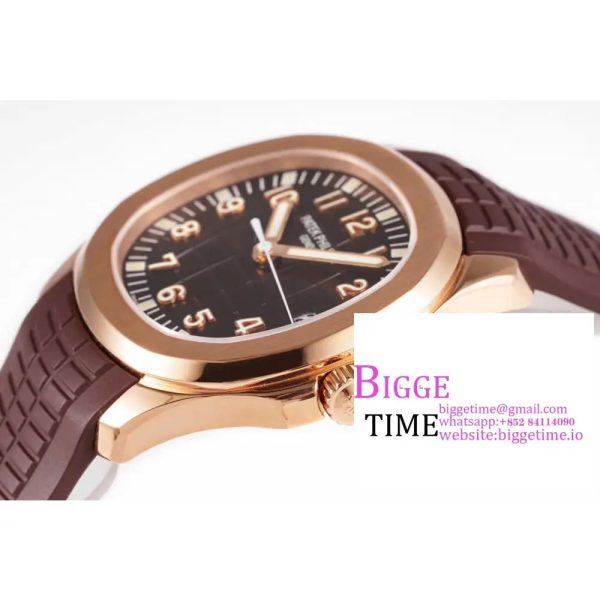 Aquanaut 5167R RG ZF 1:1 Best Edition Brown Dial on Brown Rubber Strap 324CS - Image 7