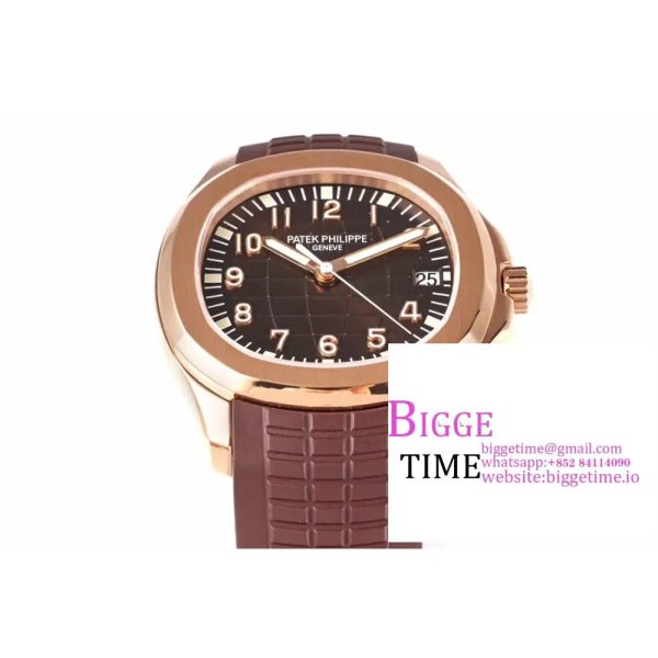 Aquanaut 5167R RG ZF 1:1 Best Edition Brown Dial on Brown Rubber Strap 324CS - Image 4