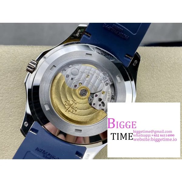 Aquanaut 5168 42mm SS 3KF 1:1 Best Edition Blue Dial on Blue Rubber Strap A330 Super Clone V3 - Image 9