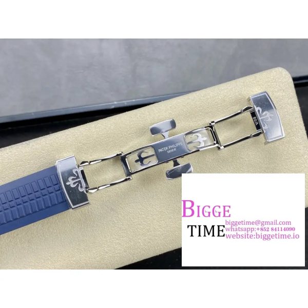 Aquanaut 5168 42mm SS 3KF 1:1 Best Edition Blue Dial on Blue Rubber Strap A330 Super Clone V3 - Image 7