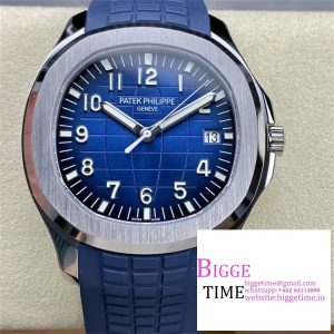 Aquanaut 5168 42mm SS 3KF 1:1 Best Edition Blue Dial on Blue Rubber Strap A330 Super Clone V3