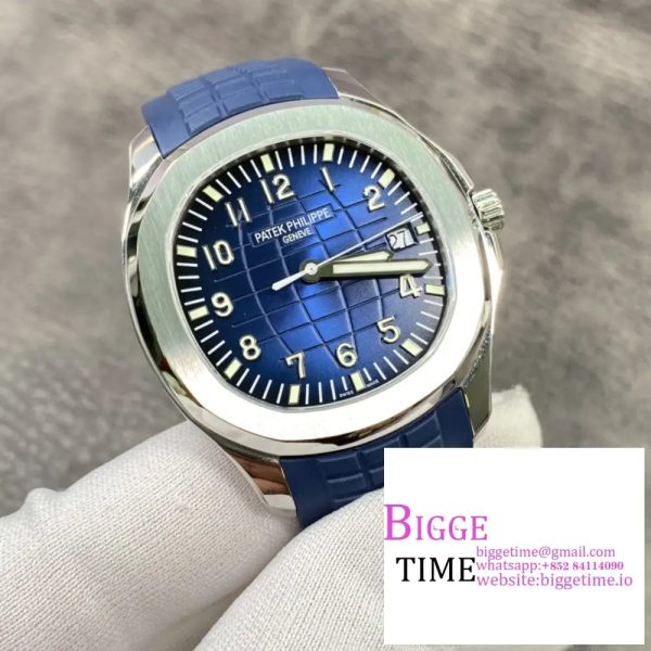 Aquanaut 5168G 42mm SS ZF 1:1 Best Edition Blue Dial on Blue Rubber Strap 324CS - Image 2