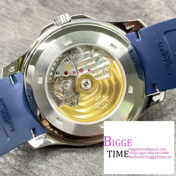 Aquanaut 5168G 42mm SS ZF 1:1 Best Edition Blue Dial on Blue Rubber Strap 324CS - Image 8