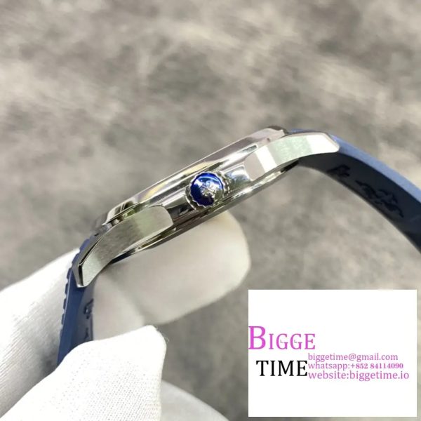 Aquanaut 5168G 42mm SS ZF 1:1 Best Edition Blue Dial on Blue Rubber Strap 324CS - Image 5