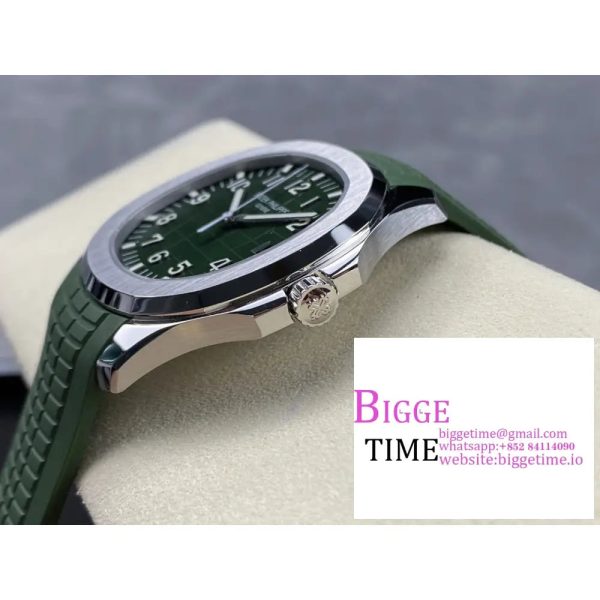 Aquanaut 5168G 42mm SS ZF 1:1 Best Edition Green Dial on Green Rubber Strap 324CS (Free box) - Image 2