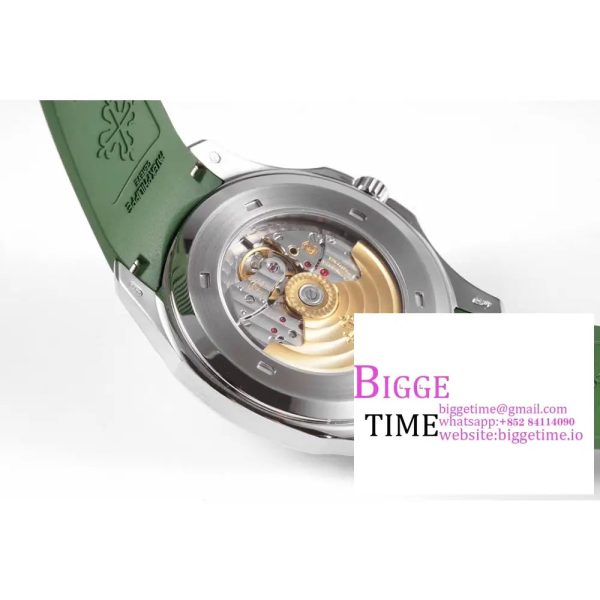 Aquanaut Jumbo 5168G-010 SS ZF 1:1 Best Edition Green Dial on Green Rubber Strap 330CS V2 - Image 9