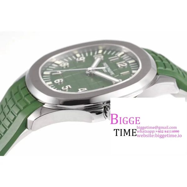 Aquanaut Jumbo 5168G-010 SS ZF 1:1 Best Edition Green Dial on Green Rubber Strap 330CS V2 - Image 4