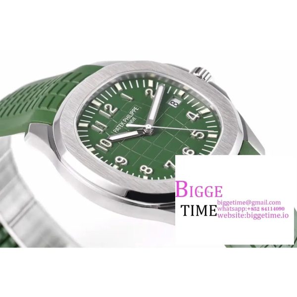 Aquanaut Jumbo 5168G-010 SS ZF 1:1 Best Edition Green Dial on Green Rubber Strap 330CS V2 - Image 7