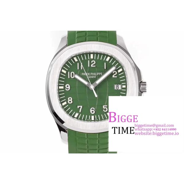 Aquanaut Jumbo 5168G-010 SS ZF 1:1 Best Edition Green Dial on Green Rubber Strap 330CS V2 - Image 6