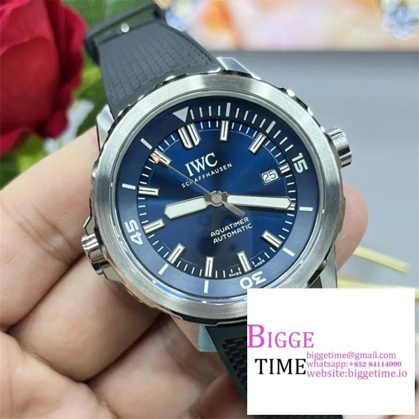 Aquatimer SS IW3290 RSF 1:1 Best Edition Blue Dial on Black Rubber Strap A2892 - Image 6