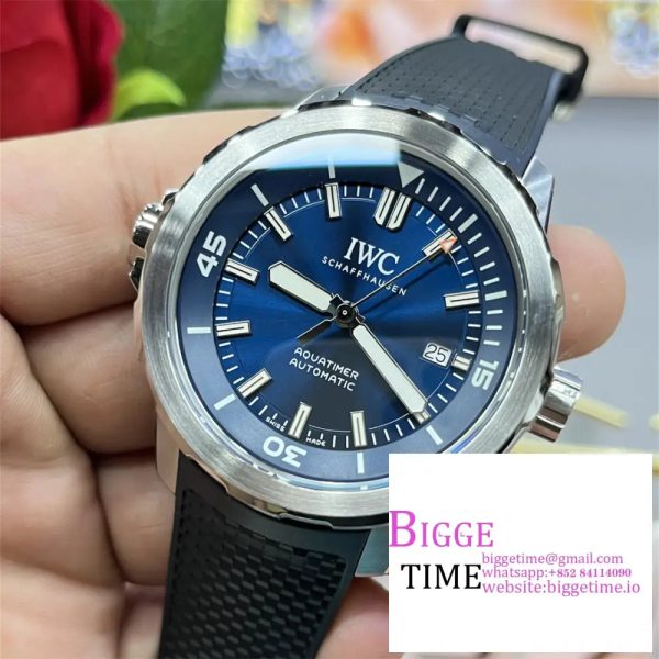 Aquatimer SS IW3290 RSF 1:1 Best Edition Blue Dial on Black Rubber Strap A2892 - Image 5